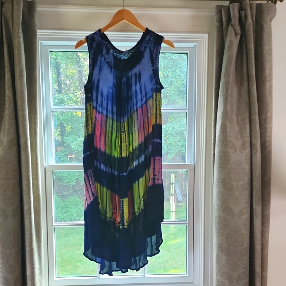 Multicolor Tie-Dye Sleeveless Dress - saving for my daughter